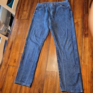WRANGLER, MENS 5 POCKET DENIM BLUE JEANS SZ: 36X32